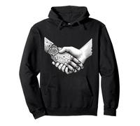 Human AI Robot Handshake Artificial Intelligence Engineer Pullover Hoodie