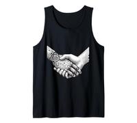 Human AI Robot Handshake Artificial Intelligence Engineer Tank Top