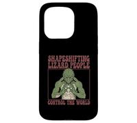 Human Alien Illuminati Conspiracy Theory Shapeshifting UFO Case for iPhone 15 Pro
