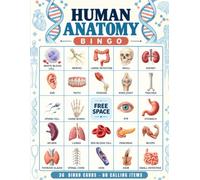 Human Anatomy Bingo: 60 Anatomy Terms for Up to 36 Players | Human Body, Organs & Body Systems Learning Game for Science Classrooms, Homeschool, Biology Review & Medical Students