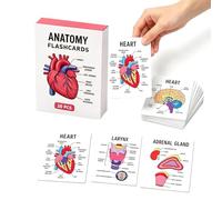 Human Anatomy Flash Cards 30PCS Anatomy and Physiology Visual Study，1 Set | Pocket Size Human Body System Anatomy Cards, Medical Terminology Diagram Cards for Increasing Knowledge of the Human Body