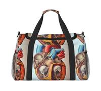 Human Anatomy Heart Chart Lightweight Waterproof Large Capacity Handheld Shoulder Crossbody Travel Bag Personal Belongings Organizer Bag
