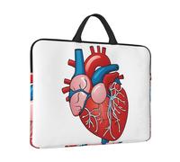 Human Anatomy Heart Chart Print Protective 14 Inch Laptop Case,Laptop Sleeve With Handle Compatible,Carrying Computer Bag