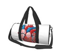 Human Anatomy Heart Chart Print Travel Duffel Bag, Foldable Gym Bag Overnight Weekend Bags for Women, Large Holdall Bag Cabin Bag for Sports and Travel