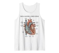 Human Anatomy Heart Diagram Cardiovascular System Tank Top