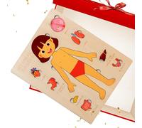 Human Anatomy Kids - 22.8cm Wooden Educational Toy | STEM Learning Puzzle - Early Science Learning Tool for Boys Girls Students School Hospital Travel Play