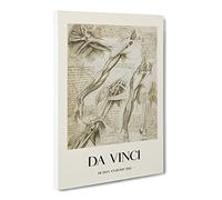 Human Anatomy Vol.1 By Leonardo Da Vinci Canvas Print | Gallery Wrapped 30mm Frame Wall Art | 30x20 inches | Ready to Hang | Classic Picture | Living Room Bedroom Lounge Office