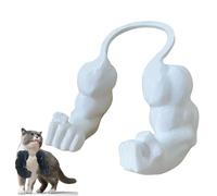 Human Arm For Cats, Fake Hand For Cat, Creative Play Accessory With Interactive Design, Funny Novelty Gift For Kitten Photo, Kitten Interactive Toy Decoration Pet Props for Home Parties (White)