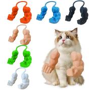 Human Arm For Cats, Funny Cat with Muscular Arms, Realistic Human Arms for Cat, Funny Novelty Gift For Kitten Photo, Kitten Interactive Toy Creative Decoration Props For Birthdays Play (Black)