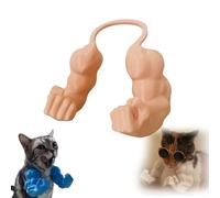 Human Arm For Cats, Funny Cat with Muscular Arms, Realistic Human Arms for Cat, Kitten Interactive Toy Creative Decoration Props For Birthdays Play (Beige)