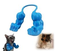 Human Arm For Cats, Funny Cat with Muscular Arms, Realistic Human Arms for Cat, Kitten Interactive Toy Creative Decoration Props For Birthdays Play (Blue)