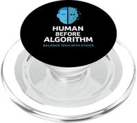 Human Before Algorithm - AI Ethics Graphic, Tech Awareness PopSockets PopGrip for MagSafe