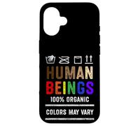 Human Beings Colors May Vary Black Lives Matter BLM Pride Case for iPhone 16