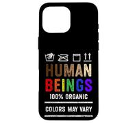 Human Beings Colors May Vary Black Lives Matter BLM Pride Case for iPhone 16 Pro Max