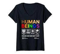 Human Beings Colors May Vary Equality Diversity Pride V-Neck T-Shirt