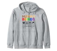 Human Beings Colors May Vary Equality Diversity Pride Zip Hoodie