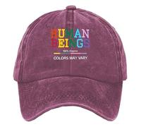 Human Beings Colors May Vary Hat, Human Rights Cap, Unisex LGBT Baseball Caps Claret