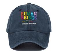 Human Beings Colors May Vary Hat, Human Rights Cap, Unisex LGBT Baseball Caps Dark Blue