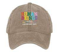 Human Beings Colors May Vary Hat, Human Rights Cap, Unisex LGBT Baseball Caps Khaki