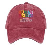 Human Beings Colors May Vary Hat, Human Rights Cap, Unisex LGBT Baseball Caps Red
