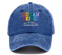 Human Beings Colors May Vary Human Rights Equality Hat, Human Rights Cap, Unisex LGBT Baseball Caps Sapphire Blue