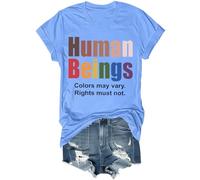 Human Beings Colors May Vary T-Shirt Human Rights Tshirt Unisex Carolina Blue