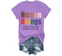 Human Beings Colors May Vary T-Shirt Human Rights Tshirt Unisex Purple