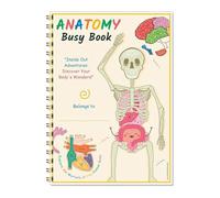 Human Body Activity Book - Learning Human Anatomy Illustrated Guide, Educational Science Toy for Children, Interactive First Learning Book, Fun Busy Play Activity for Kids, Anatomy Exploration