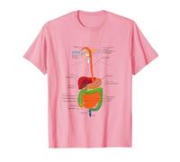 Human Body Digestive System Gastrointestinal Tract Anatomy T-Shirt, Men, Pink, 3X-Large