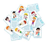 Human Body Flash Cards - 36X Body Parts Teaching Cards,Fun Cognitive Education Card Kids Reading Cards 3 Years Old+