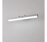 Human Body Induction Vanity Light Adjustable Linear Bathroom Light Fixture, LED Sensor Makeup Wall Sconce, Bath Vanity Wall Lamps with Switch, 4000K Natural White (Silver 80cm) Aqiong