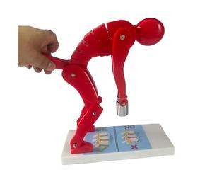 Human Body Lifting Model for Safe Posture Training, Interactive Human Spine Force Demonstration with Lumbar Movement, Biomechanics Anatomy Weightlifting Trainer with Base for Gym, School red