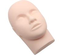 Human Body Model Anatomy, Injection Training Silicone Mannequin Face Model Grafting Eyelashes Practice Mannequin Head Model Beauty Facial Model