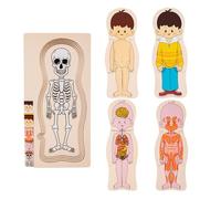 Human Body Puzzle For Kids - Interactive Wooden Anatomy Model, Educational Jigsaw For Learning Body Parts | Multi-layer Structure Puzzle Designed For Boys And Girls Ages 4-6, Enhance Learning Fun!
