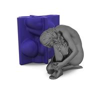 Human Body Silicone Mold Portrait Plaster Mold Silicone Fondant for Ideal for Kid Adult Painter Molds Resin Casting Resin Chocolate Baking