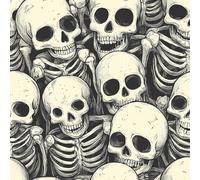 Human Body Skeleton Peel and Stick Wallpaper 3D Printed Skull Hand Drawn for Boys Girls Teen Bedroom Living Room Kitchen Removable Decor Wall Mural Paper 17.3"x236"