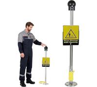 Human Body Static Eliminator with Sound and Light Alarm, Touch Design for Fast Response in Sensitive Environments