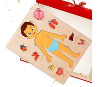 Human Body Toy for Wooden Anatomy Educational Toy, Multilayer Organs, & Skeletal Structure, Science Learning for , Girls