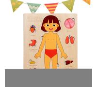 Human Body Wooden Anatomy Puzzle - Wood Puzzle Human Body Toy Educational Organ Recognition Game Early Education Teaching Tool Awareness Toy Learning Tool For Childhood Development