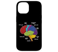 Human Brain Anatomy Neuroscience Labeled Cortex Lobes Case for iPhone 14
