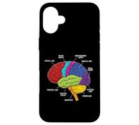 Human Brain Anatomy Neuroscience Labeled Cortex Lobes Case for iPhone 16 Plus