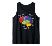 Human Brain Anatomy Neuroscience Labeled Cortex Lobes Tank Top