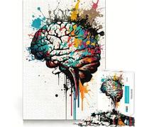 Human Brain Artwork Puzzle for Adults 1000 Pieces Logic Game Creative Fun Pattern Assemble Unique Gift (50x75cm)