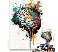 Human Brain Artwork Puzzle for Adults 1000 Pieces Logic Game Creative Fun Pattern Assemble Unique Gift (50x75cm)
