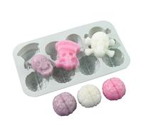 Human Brain Heart Silicone Moulds - 11 x 19.9 x 2.2 cm Versatile Halloween Baking Tray | Tombstone Skull Halloween Candy Moulds for Cake Jelly Chocolate Iron Soap Making