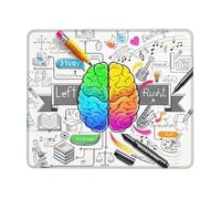 Human Brain Mouse-Pad Non-Slip Rubber Base Mousepads for Office Home 9.4"x7.9"