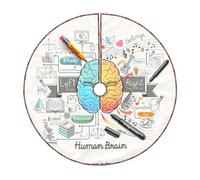 Human Brain Print Christmas Tree Skirt Festive Decoration For The Perfect Holiday Ambience