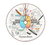 Human Brain Print Christmas Tree Skirt Festive Decoration For The Perfect Holiday Ambience
