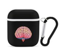 Human Brain Print Earphone Case Cover Compatible with AirPods 1&2 Shockproof Bluetooth Headset Case White-style
