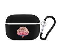 Human Brain Print Headphone Protective Case with Keychain Cute Earphone Case Compatible for Airpods Pro